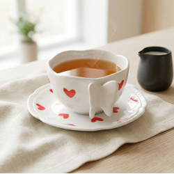 Porcelain Mug & Saucer